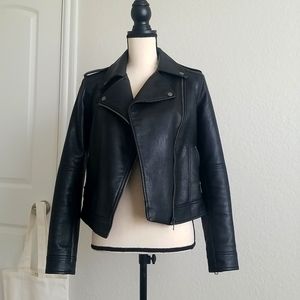 Loft black biker jacket Size2